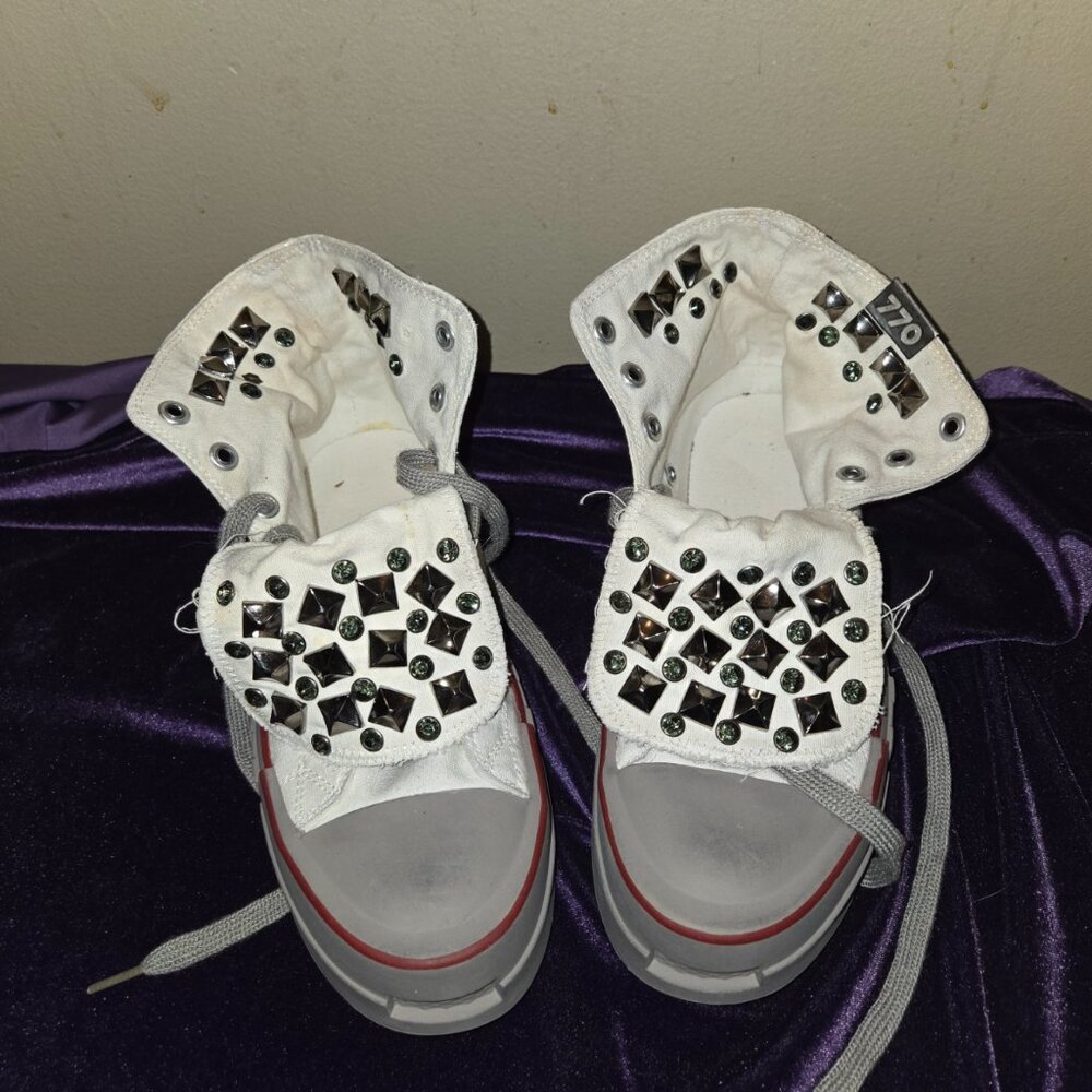 Custom Studded Women's Converse High Tops